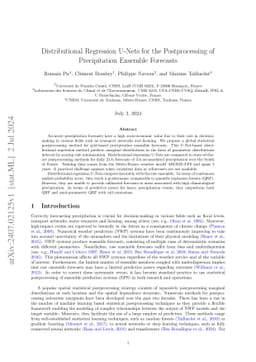 Distributional Regression U-Nets for the Postprocessing of Precipitation
  Ensemble Forecasts