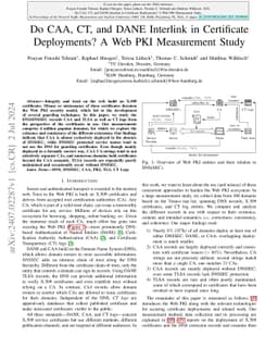 Do CAA, CT, and DANE Interlink in Certificate Deployments? A Web PKI
  Measurement Study