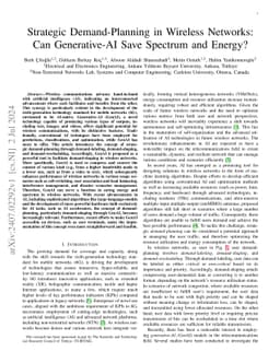 Strategic Demand-Planning in Wireless Networks: Can Generative-AI Save
  Spectrum and Energy?