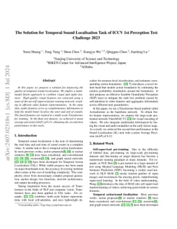 The Solution for Temporal Sound Localisation Task of ICCV 1st Perception
  Test Challenge 2023