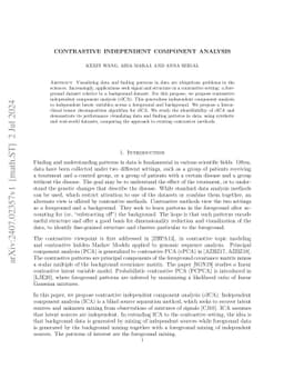 Contrastive independent component analysis