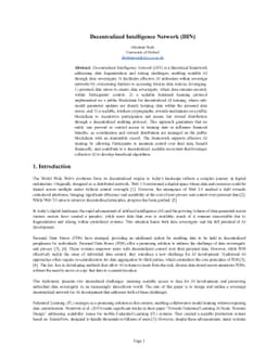 Decentralized Intelligence Network (DIN)