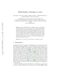 Belief sharing: a blessing or a curse