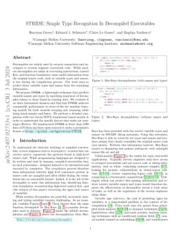 STRIDE: Simple Type Recognition In Decompiled Executables