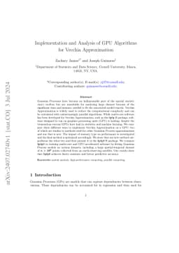 Implementation and Analysis of GPU Algorithms for Vecchia Approximation