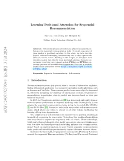 Learning Positional Attention for Sequential Recommendation