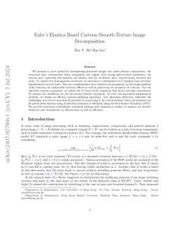 Euler's Elastica Based Cartoon-Smooth-Texture Image Decomposition