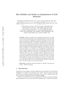 How Reliable and Stable are Explanations of XAI Methods?