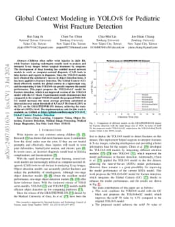 Global Context Modeling in YOLOv8 for Pediatric Wrist Fracture Detection