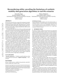Reconsidering utility: unveiling the limitations of synthetic mobility
  data generation algorithms in real-life scenarios