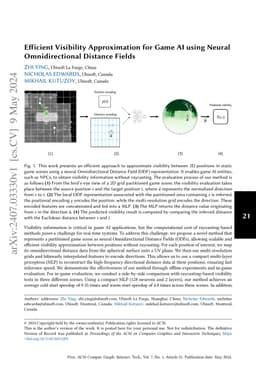 Efficient Visibility Approximation for Game AI using Neural
  Omnidirectional Distance Fields