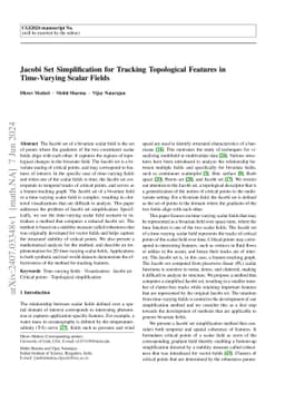 Jacobi Set Simplification for Tracking Topological Features in
  Time-Varying Scalar Fields