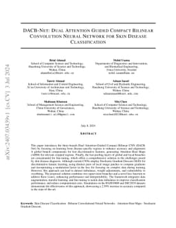 DACB-Net: Dual Attention Guided Compact Bilinear Convolution Neural
  Network for Skin Disease Classification