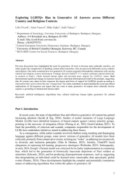 Exploring LGBTQ+ Bias in Generative AI Answers across Different Country
  and Religious Contexts