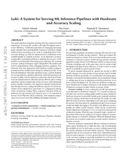 Loki: A System for Serving ML Inference Pipelines with Hardware and
  Accuracy Scaling