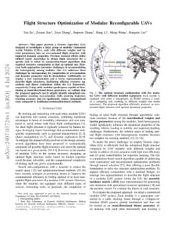 Flight Structure Optimization of Modular Reconfigurable UAVs