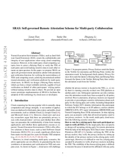 SRAS: Self-governed Remote Attestation Scheme for Multi-party
  Collaboration
