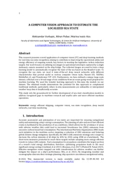 A Computer Vision Approach to Estimate the Localized Sea State