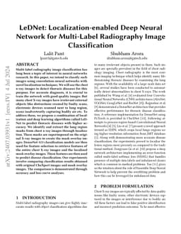 LeDNet: Localization-enabled Deep Neural Network for Multi-Label
  Radiography Image Classification