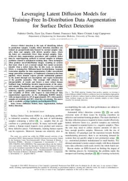Leveraging Latent Diffusion Models for Training-Free In-Distribution
  Data Augmentation for Surface Defect Detection