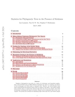 Statistics for Phylogenetic Trees in the Presence of Stickiness