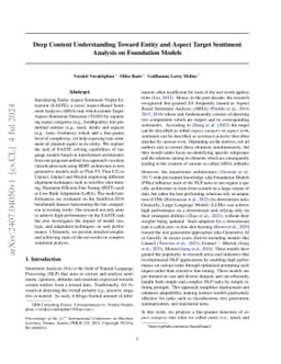 Deep Content Understanding Toward Entity and Aspect Target Sentiment
  Analysis on Foundation Models