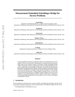 Measurement Embedded Schrödinger Bridge for Inverse Problems