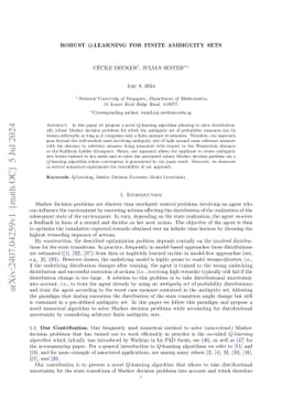 Robust Q-Learning for finite ambiguity sets