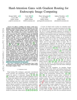 Hard-Attention Gates with Gradient Routing for Endoscopic Image
  Computing