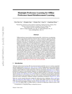 Hindsight Preference Learning for Offline Preference-based Reinforcement
  Learning