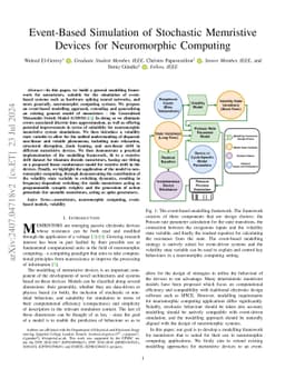 Event-Based Simulation of Stochastic Memristive Devices for Neuromorphic
  Computing
