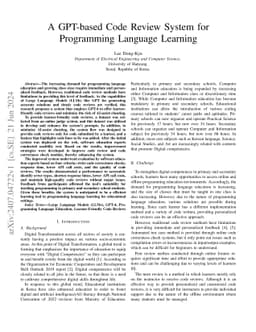 A GPT-based Code Review System for Programming Language Learning