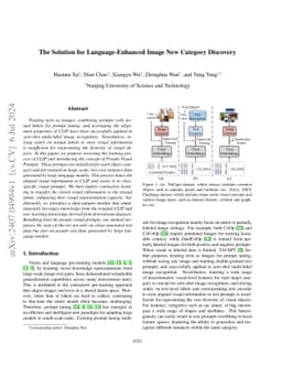 The Solution for Language-Enhanced Image New Category Discovery