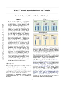 DMTG: One-Shot Differentiable Multi-Task Grouping