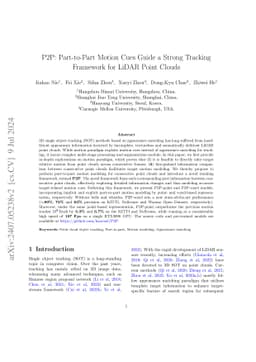 P2P: Part-to-Part Motion Cues Guide a Strong Tracking Framework for LiDAR Point Clouds