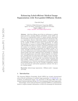 Enhancing Label-efficient Medical Image Segmentation with Text-guided
  Diffusion Models