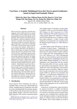 CosyVoice: A Scalable Multilingual Zero-shot Text-to-speech Synthesizer
  based on Supervised Semantic Tokens