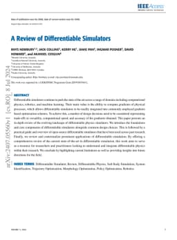A Review of Differentiable Simulators
