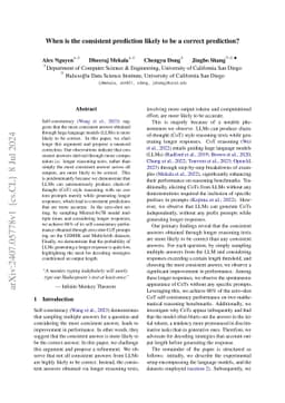 When is the consistent prediction likely to be a correct prediction?
