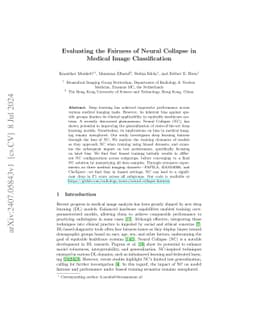 Evaluating the Fairness of Neural Collapse in Medical Image
  Classification