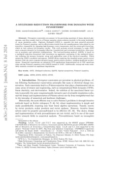 A multigrid reduction framework for domains with symmetries
