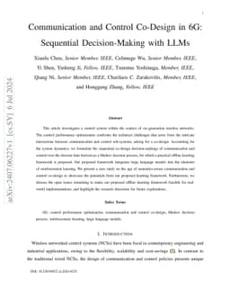 Communication and Control Co-Design in 6G: Sequential Decision-Making
  with LLMs