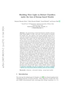 Shedding More Light on Robust Classifiers under the lens of Energy-based
  Models