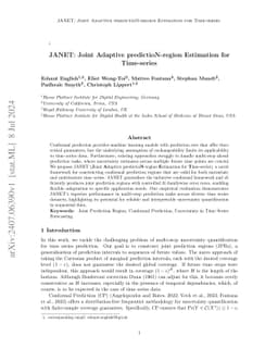 JANET: Joint Adaptive predictioN-region Estimation for Time-series