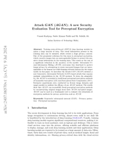 Attack GAN (AGAN ): A new Security Evaluation Tool for Perceptual
  Encryption