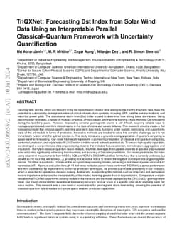 TriQXNet: Forecasting Dst Index from Solar Wind Data Using an
  Interpretable Parallel Classical-Quantum Framework with Uncertainty
  Quantification