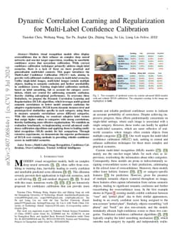 Dynamic Correlation Learning and Regularization for Multi-Label
  Confidence Calibration