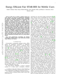 Energy Efficient Fair STAR-RIS for Mobile Users