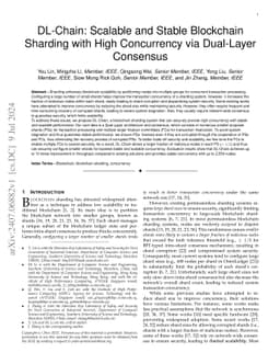 DL-Chain: Scalable and Stable Blockchain Sharding with High Concurrency
  via Dual-Layer Consensus