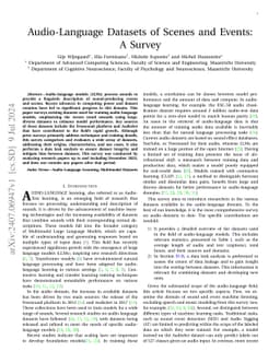 Audio-Language Datasets of Scenes and Events: A Survey